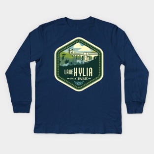 Lake Hylia National Park Kids Long Sleeve T-Shirt